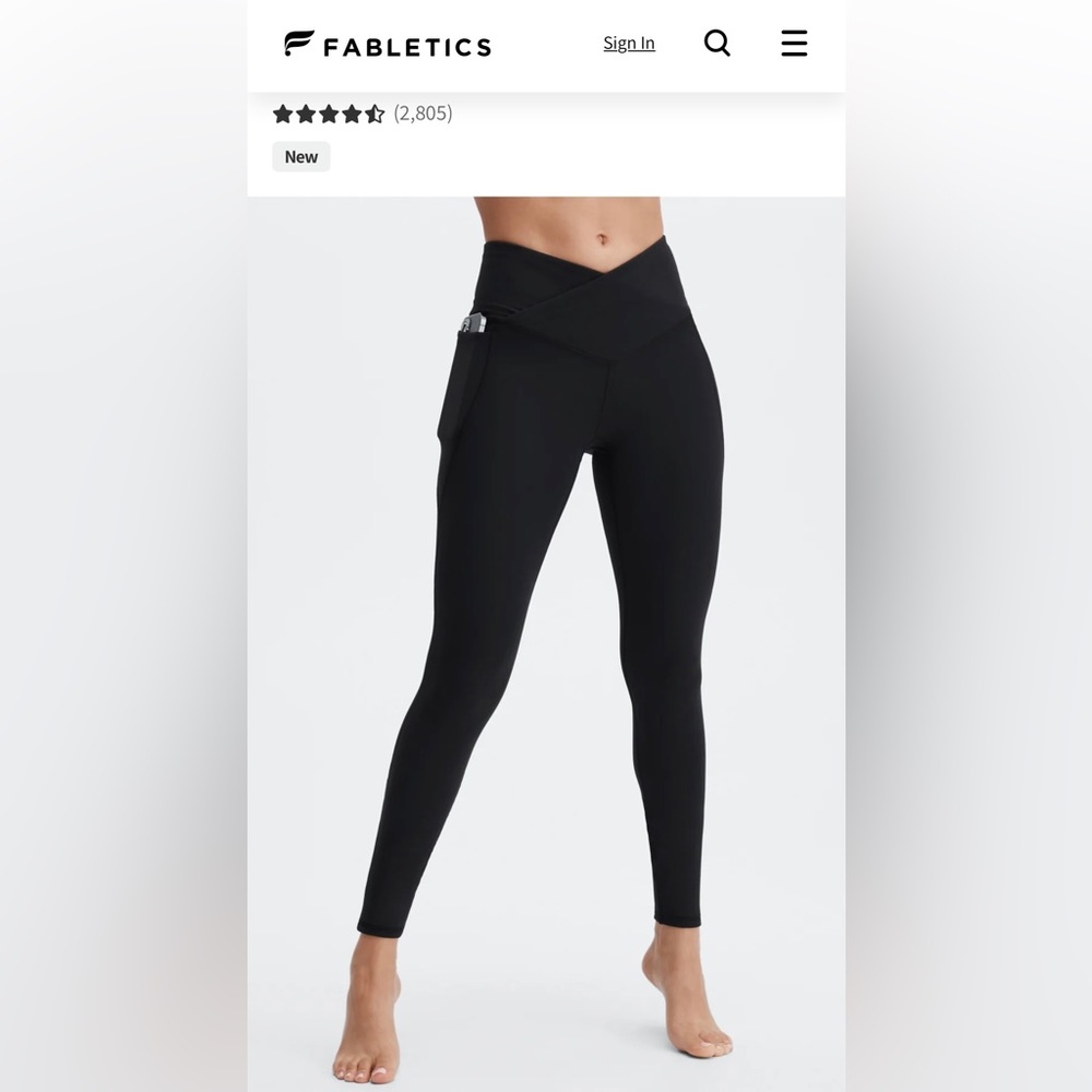 Fabletics PureLuxe HW Crossover 7/8 Legging